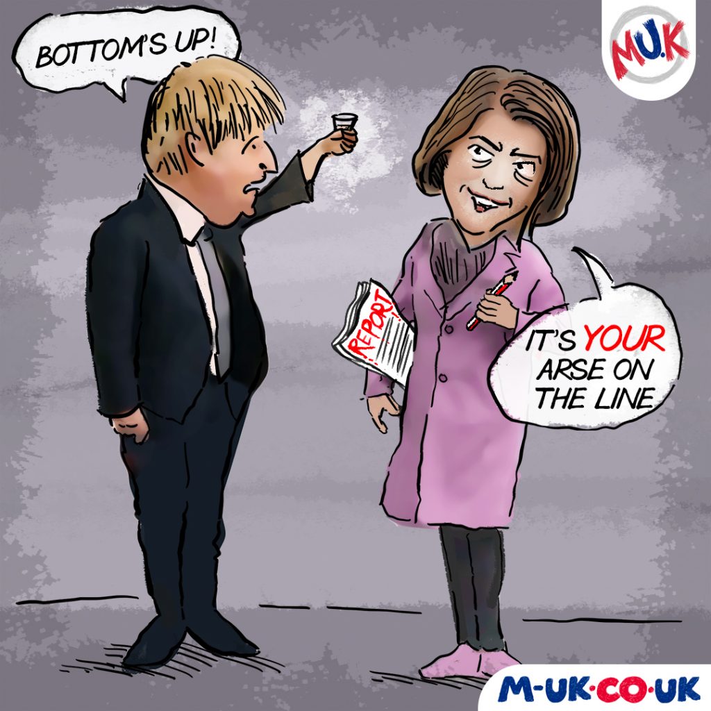 sue GRAY / boris johnson bottoms-up