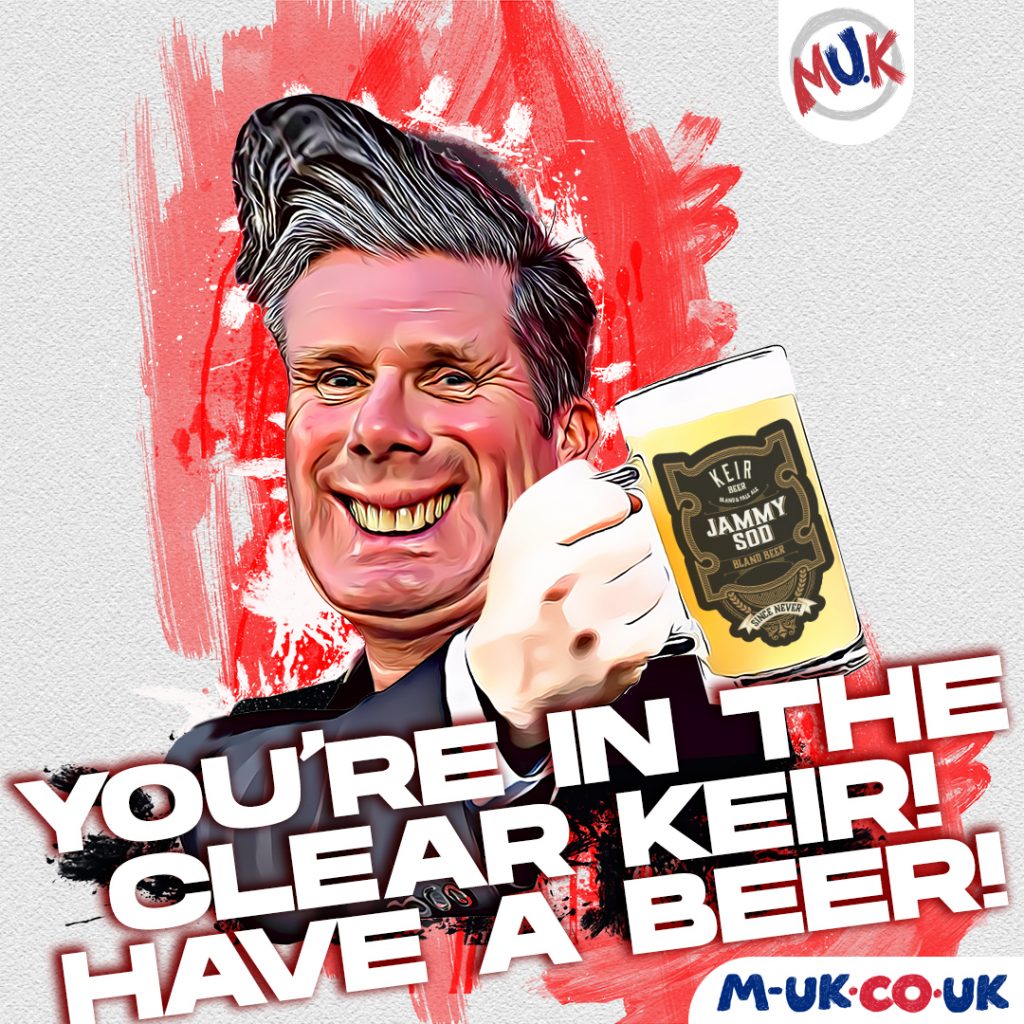 You're in the clear Keir Starmer Beergate